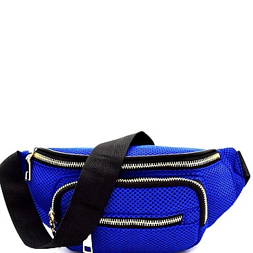 Meshed Fabric Sporty Fanny Pack MH-PB7063