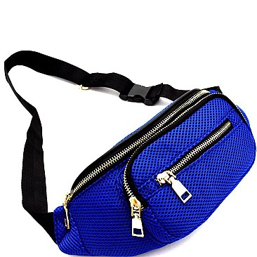 Meshed Fabric Sporty Fanny Pack MH-PB7063