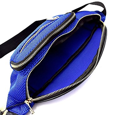 Meshed Fabric Sporty Fanny Pack MH-PB7063