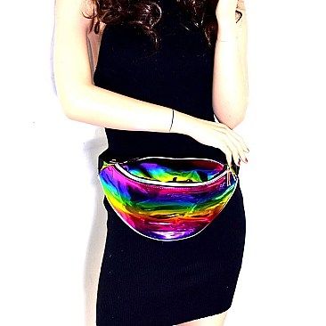 Rainbow Metallic Fashion Fanny Pack Multi MH-PB7110