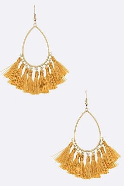 TEARDROP TASSEL EARRINGS