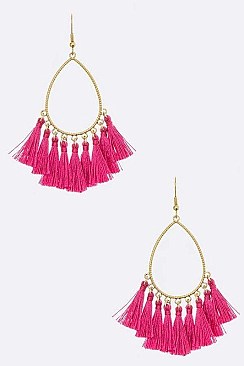 TEARDROP TASSEL EARRINGS