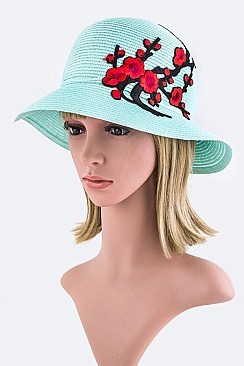 Floral Applique Sun Hat LASHT078DD