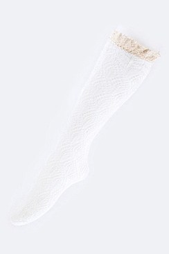 Posh Lace Top Knitted Socks LA-JBS0038