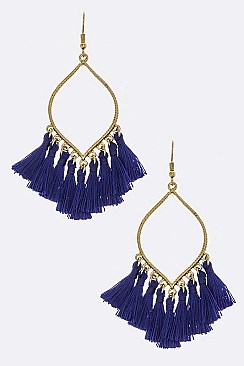 LEAF TASSEL EARRINGS