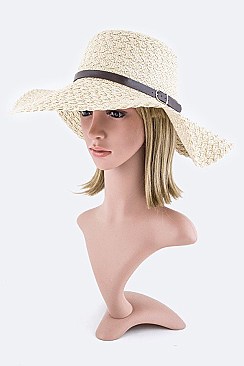 Buckled Band Floppy Hat LASHT3058DD