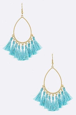 TEARDROP TASSEL EARRINGS