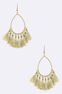 TEARDROP TASSEL EARRINGS