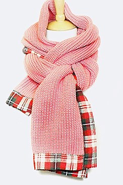 PLAID Edge SCARF BLANKET SHAWL