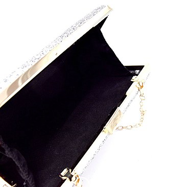 PL0012-LP Ombre Glittery Hard Frame Clutch