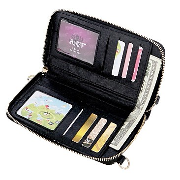 PLAID CELLPHONE HOLDER/WALLET CROSS BODY