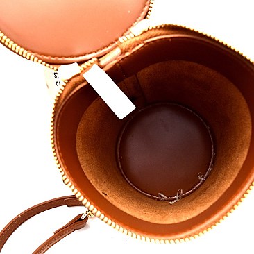 Wrist Handle Accent Barrel-Shaped Shoulder Bag MH-PL0266