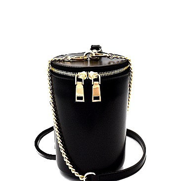 Wrist Handle Accent Barrel-Shaped Shoulder Bag MH-PL0266