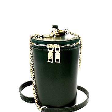 Wrist Handle Accent Barrel-Shaped Shoulder Bag MH-PL0266