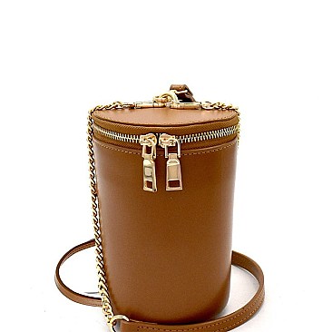 Wrist Handle Accent Barrel-Shaped Shoulder Bag MH-PL0266