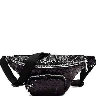 Sequin Embellished Fashion Fanny Pack  MZ-PL0303