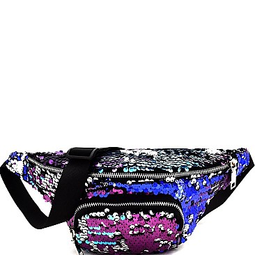 Sequin Embellished Fashion Fanny Pack  MZ-PL0303