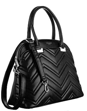 David Jones Paris Chevron Dome Satchel Handbag