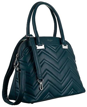 David Jones Paris Chevron Dome Satchel Handbag