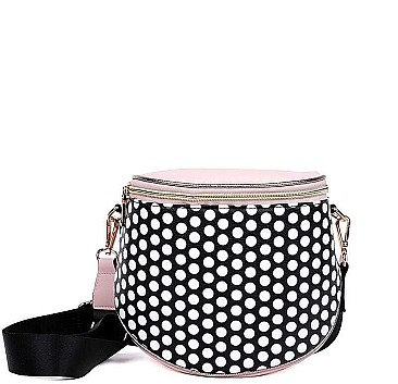 TRENDY POLKA DOT / STRIPPED DESIGNER CROSSBODY BAG
