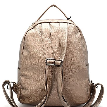PP6478-LP Chain Accent Front Pocket Fashion Backpack