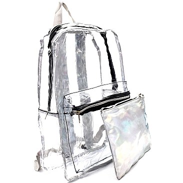 PP6481-LP Transparent Clear 2 in 1 Fashion Backpack