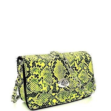 STYLISH SNAKE PRINT CROSS BODY BAG