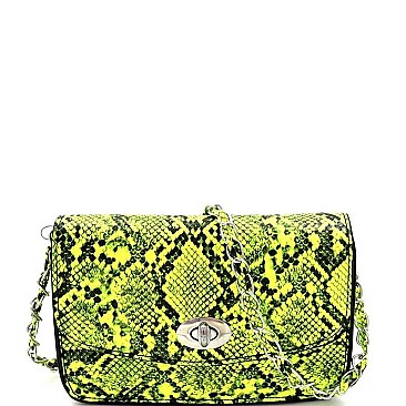 STYLISH SNAKE PRINT CROSS BODY BAG