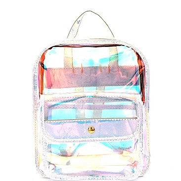 MH-PP6726 Hologram Transparent Clear Fashion Backpack Multi