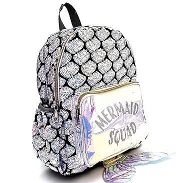Mermaid Theme Sequin Novelty Backpack