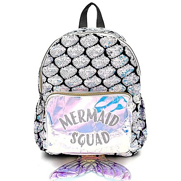 Mermaid Theme Sequin Novelty Backpack