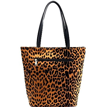 Leopard Print 2 in 1 Tall Shopper Tote MH-PP6867