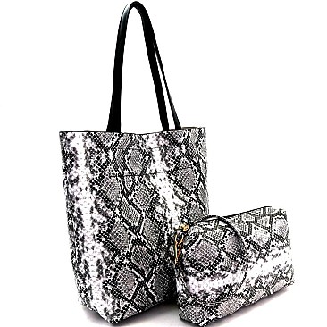 Snake Print 2 in 1 Tall Shopper Tote MH-PP6866