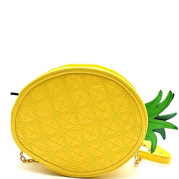 PPC3907-LP Pineapple Theme Novelty Crossbody Bag