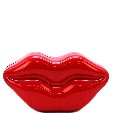 GLOSSY LIP CLUTCH CROSS BODY
