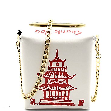 PPC3933-LP Chinese Food Box Figure Cross Body