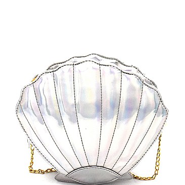 PPC5003-LP Iridescent Seashell Theme Novelty Cross Body