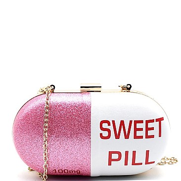 PPC5233-LP Sweet Pill Novelty Hard Frame Clutch