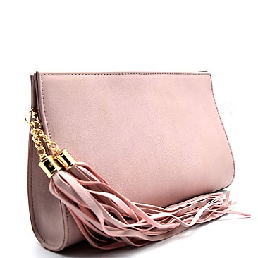 PPC5338-LP Tassel Accent Medium Clutch