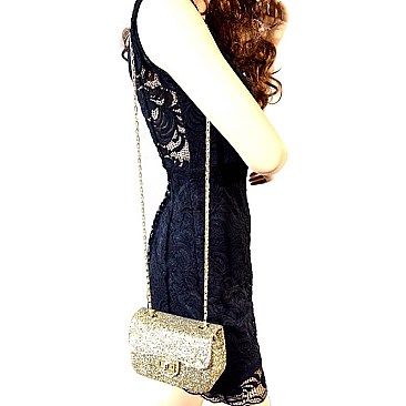 PPC5339-LP Glittery Turn-lock Dressy Cross Body