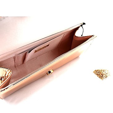 PPC5416-LP Metallic Flashy Flap Clutch