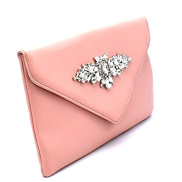 PPC5464-LP Rhinestone Embellished Envelope Clutch