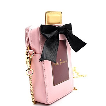 PPC5493-LP Bow Accent Perfume Figure Novelty Cross Body