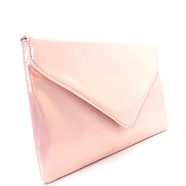 PPC5604-LP Iridescent Metallic Envelope Clutch