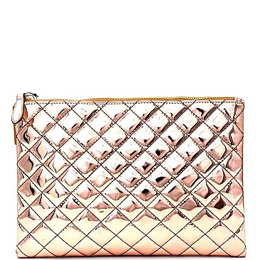 PPC5642-LP Quilted Metallic Clutch
