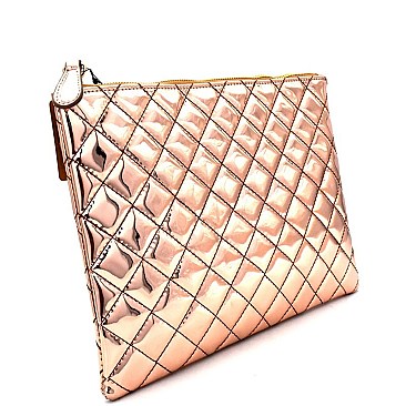 PPC5642-LP Quilted Metallic Clutch