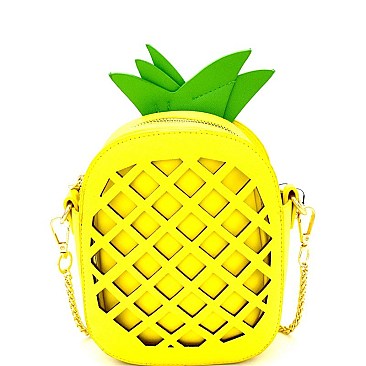 PPC5657 -LP Pineapple Figure 2 in 1 Novelty Cross Body Yellow