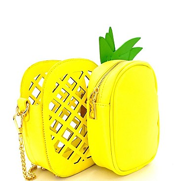 PPC5657 -LP Pineapple Figure 2 in 1 Novelty Cross Body Yellow