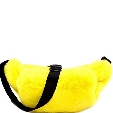 CONVERTIBLE FAUX-FUR ARM WARMER FANNY PACK