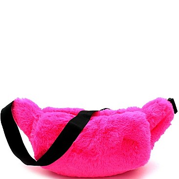 CONVERTIBLE FAUX-FUR ARM WARMER FANNY PACK